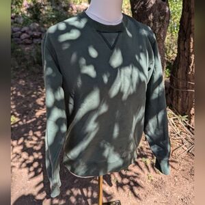 Uniqlo Green Crewneck Sweater with Ribbed‎ Trim